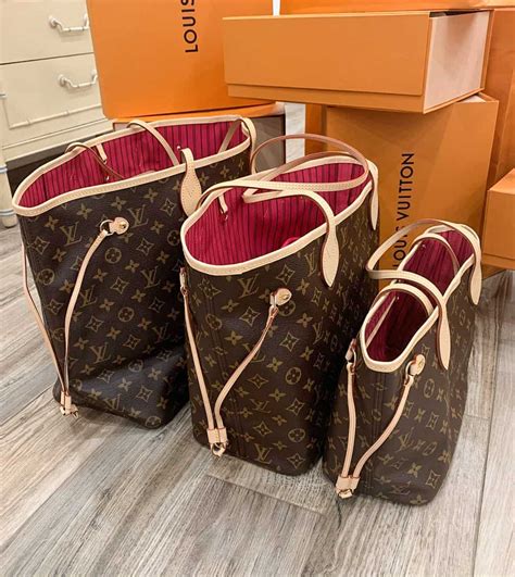 Louis Vuitton Neverfull size comparison